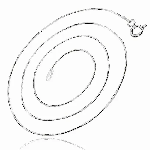 DELIKATNY RODOWANY SREBRNY ŁAŃCUSZEK LINKA CARDANO 0.5MM 42CM SREBRO 925 na Arena.pl