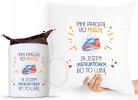 Dla Instruktora Zestaw Poduszka + Kubek Prezent Z Nadrukiem Ze Zdjęciem