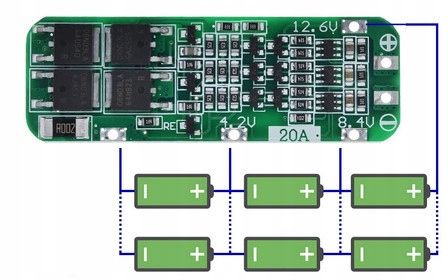BMS 3S 25A 18650 ładowarka li-ion HX-3S-FL20 FV na Arena.pl