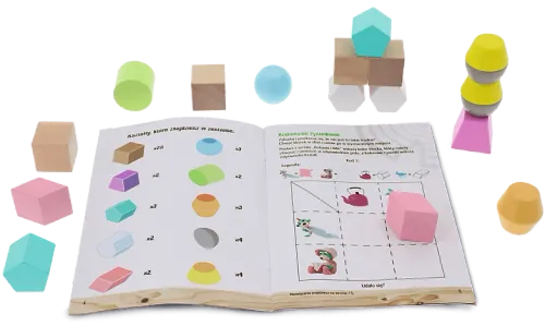 O!Klocki. Klocki drewniane Bobaski i Miś. Kodowanie, 50 elementów na Arena.pl