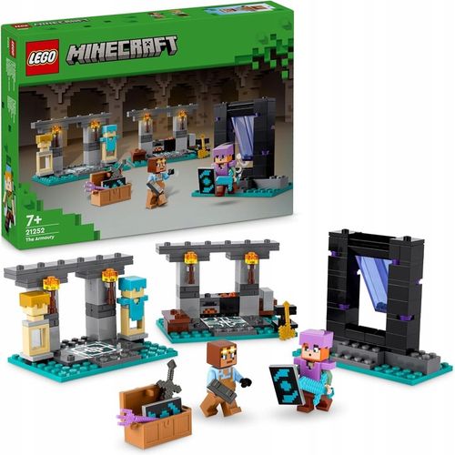 LEGO MAINCRAFT 21252 ZBROJOWNIA WARSZTAT KOWALA PORTAL DO NETHERU FIGURKI na Arena.pl
