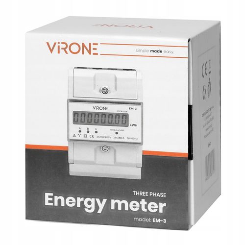 Licznik Energii 3 Fazowy Podlicznik Prądu Trójfazowy 80A na Arena.pl