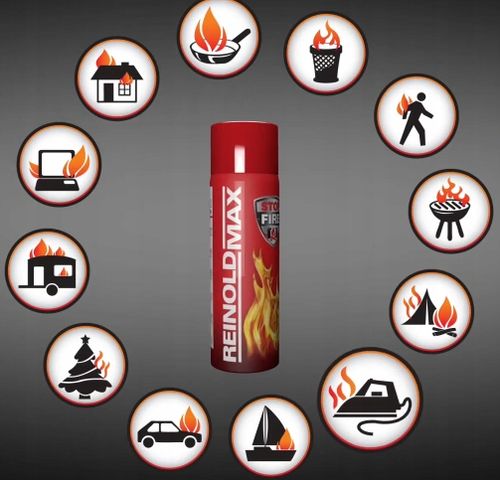 SPRAY GAŚNICA SPRAY GAŚNICZY DOMOWY 1000g A F Data Ważności 2028 r. na Arena.pl