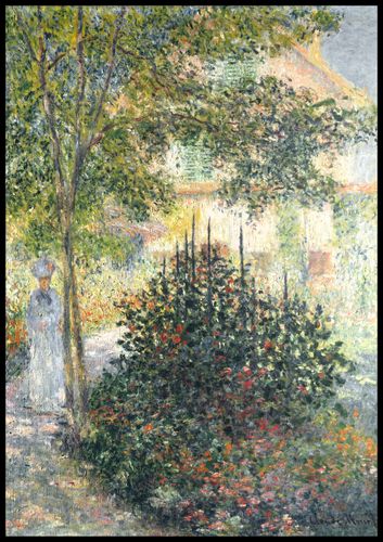 Plakat 70x100cm Camille Monet in the Garden, Monet Vintage na Arena.pl