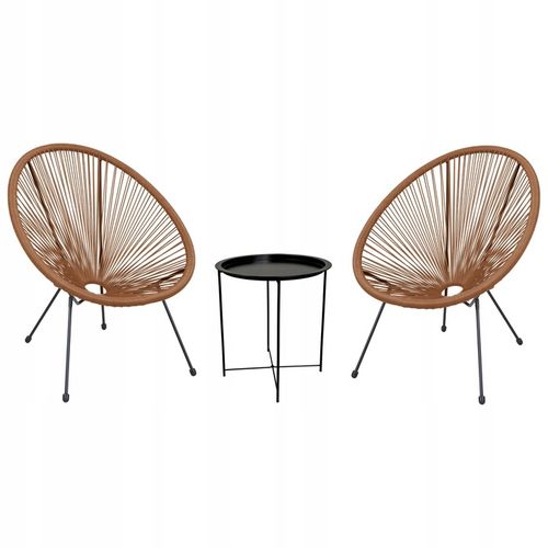 ZESTAW MEBLI OGRODOWYCH DO OGRODU TARASU NA BALKON PICO +2x ACAPULCO BRĄZ na Arena.pl