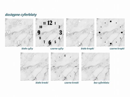 ZEGAR SZKLANY ROMB - Marmur szary na Arena.pl