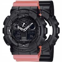 ZESTAW G-SHOCK GA-100-1A1ER CZARNY RÓŻOWY