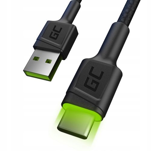 Kabel USB - USB-C Green Cell Ray z podświetleniem LED 1,2m Quick Charge 3.0 na Arena.pl