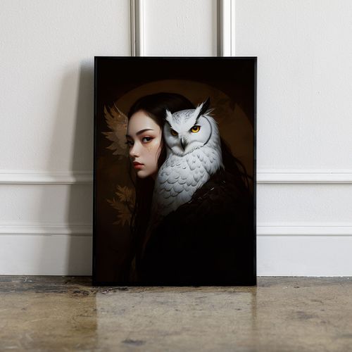 Plakat portret sowa 40x50 cm na Arena.pl