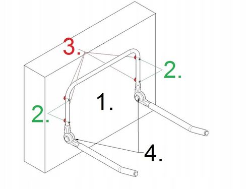 WIESZAK ŚCIENNY NA ROWER ROWERY NARTY UCHWYT WS01 na Arena.pl