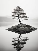 Plakat 15x20cm Samotne Drzewo