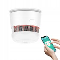 Czujnik Dymu WiFi TUYA Smart Life Alarm Przeciwpożarowy Syrena 85dB CERTYF…