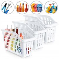 Pojemnik NA KÓŁKACH koszyk pudełko do przechowywania organizer wąski 13L x3