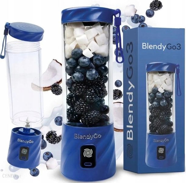 Oryginalny Blender BlendyGo 3 Bezprzewodowy Niebieski|Kielichowy |Przenośny zdjęcie 1