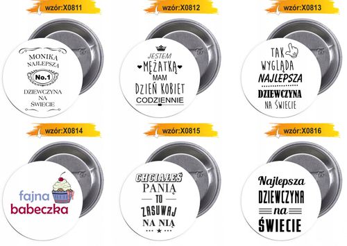 Przypinki buttony 8 marca wzory tanio hit na Arena.pl