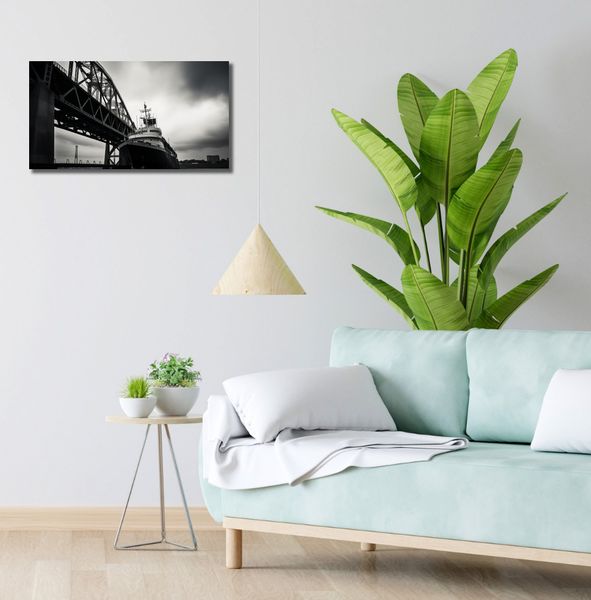 Obraz 60x30cm Statek przy Moście zdjęcie 2