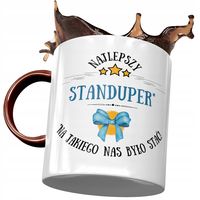 Kubek Bordowy Dla Standupera Najlepszy Standuper Z Nadrukiem Ze Zdjęciem