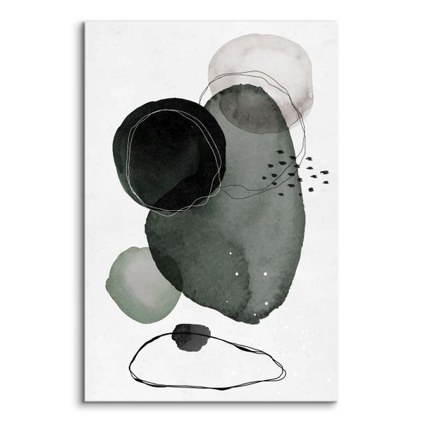 Obraz Na Płótnie Akwarele Abstrakcja Styl Boho Minimalizm 30cm x 40cm zdjęcie 2