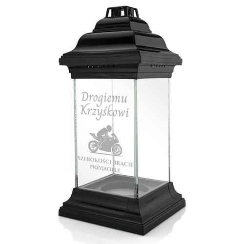 Znicz dla Motocyklisty z Grawerem Czarna Kapliczka na Grób Cmentarz na Arena.pl