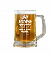 duży KUFEL DLA SMAKOSZA Piwa na PREZENT z GRAWEREM napisem
