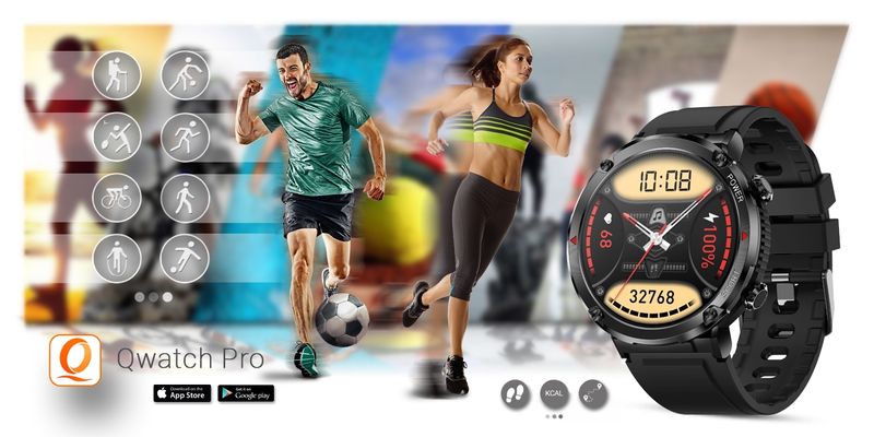 Smartwatch Gravity GT21-1+ Czarny Pasek Silikonowy zdjęcie 15