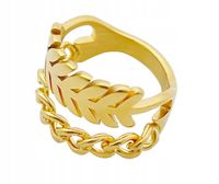 1923h Pierścionek 17,30mm złoty stal chirurgiczna