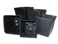 Doniczka kwadratowa 9x9x10cm 0,45L czarna