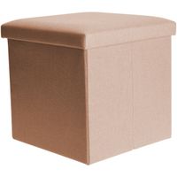 SIEDZISKO ZE SCHOWKIEM DO PRZECHOWYWANIA POMARAŃCZOWA PUFA 38 X 38 CM
