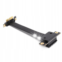 PRZEDŁUŻACZ PCI-E 1X RISER TAŚMA PRZEDŁUŻKA ELASTYCZNA DUAL 90 DEGREE