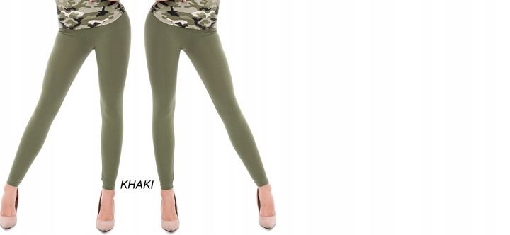 LEGGINSY bawełniane na gumce getry fitness M/38 zdjęcie 6