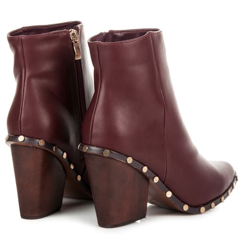 Stylowe botki bordo r.38 na Arena.pl