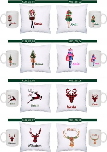 PODUSZKA+KUBEK zestaw prezent Święta Mikołajki na Arena.pl