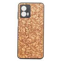 drewniane etui bewood motorola g53 5g liście jabłoń