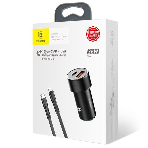BASEUS ŁADOWARKA SAMOCHODOWA IPHONE X 8 PLUS USB-C PD na Arena.pl