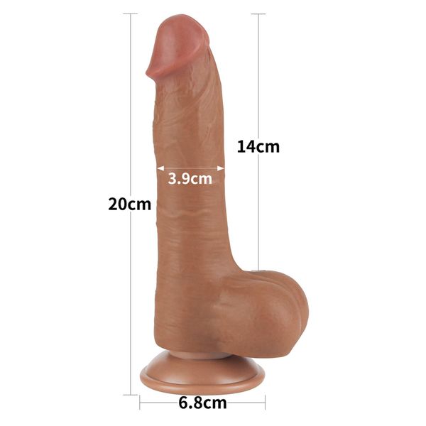 8'' Sliding Skin Dual Layer Dong Brown zdjęcie 2