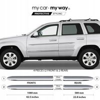 JEEP GRAND CHEROKEE III WH, WK Listwy CHROM drzwi