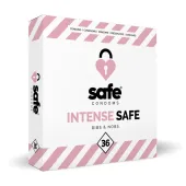 safe intense 36szt - prezerwatywy z teksturą wypustek i prążkow, lateksowe