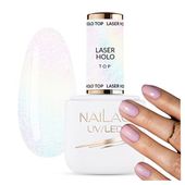 Top hybrydowy do paznokci drobinki NaiLac Laser Holo 7ml uv led
