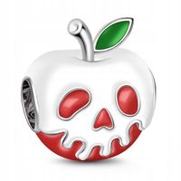 Zawieszka SREBRO 925 Charms Koralik Jabłko Halloween