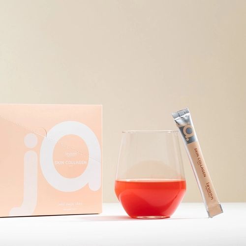 KOLAGEN DO PICIA "jA" SKIN COLAGEN TRUSKAWKA RABARBAR LEVANN 30 SASZETEK na Arena.pl