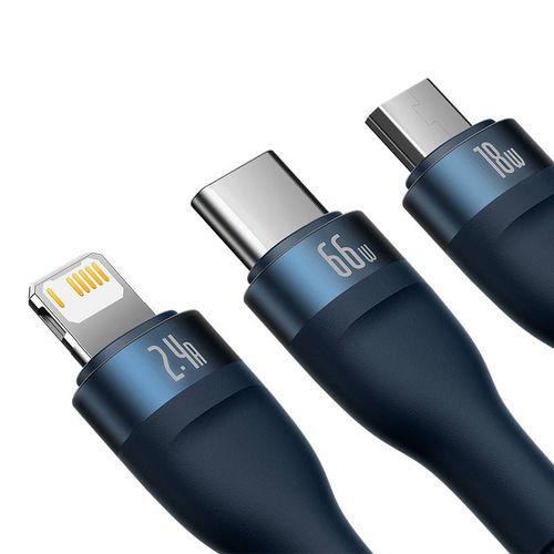 kabel usb 3w1 baseus flash series, usb-c + micro usb + lightning na Arena.pl