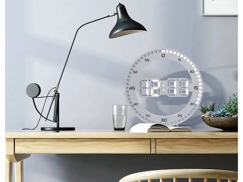 ZEGAR BUDZIK LED ELEKTRONICZNY TERMOMETR Z ALARMEM PODŚWIETLANY TERMOMETR na Arena.pl