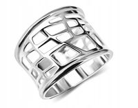 SREBRNY PIERŚCIONEK WZÓR AŻUROWY SREBRO 925 r.20