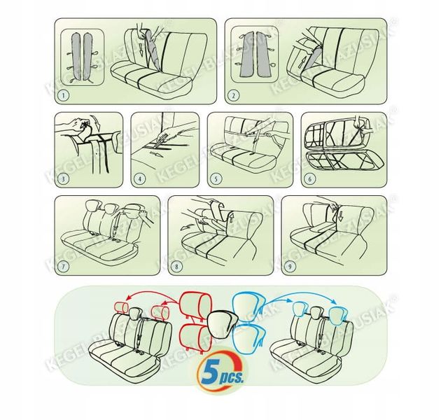 ISUZU D-MAX II od 2011 pokrowiec na tylną kanapę zdjęcie 6