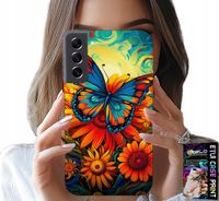 ETUI DO SAMSUNG GALAXY S21 FE - MOTYLE MOTYLKI KWIATKI RÓŻE OBUDOWA