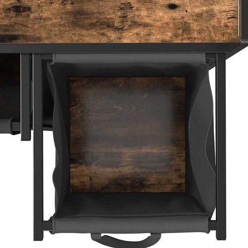 Kosz na pranie 3 przegrody z półką, przydymiony dąb na Arena.pl