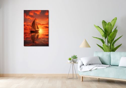 Obraz 60x90cm Pod Żaglami Zachodu Słońca na Arena.pl
