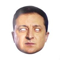 maska papierowa wołodymyr zełenski ukraina