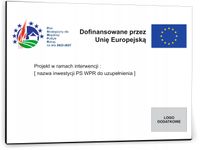 Tabliczka Plan Strategiczny WPR 2023 - 2027 dofinansowanie DIBOND 40x30 CM
