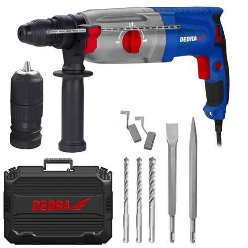 MŁOTOWIERTARKA SDS PLUS QC 1050W,0-980R/MIN,3 FUNK,WALIZKA DEDRA na Arena.pl